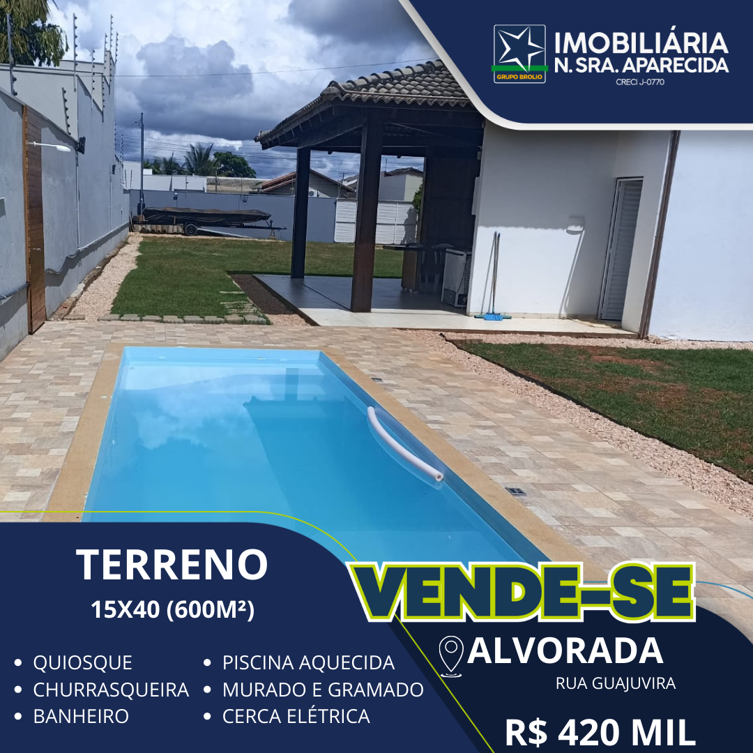 Terreno Bairro Alvorada 600m2 Cerejeira