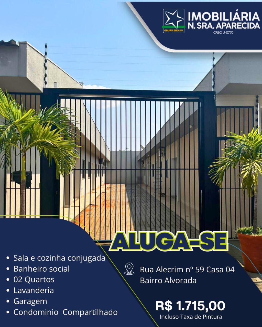 RUA ALECRIM  APTO 04 - ALVORADA 