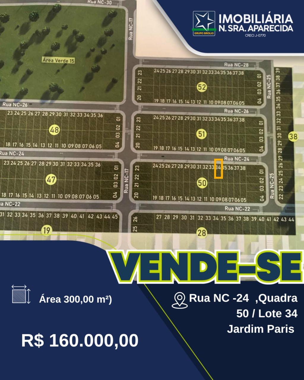 terreno a venda jardim paris 