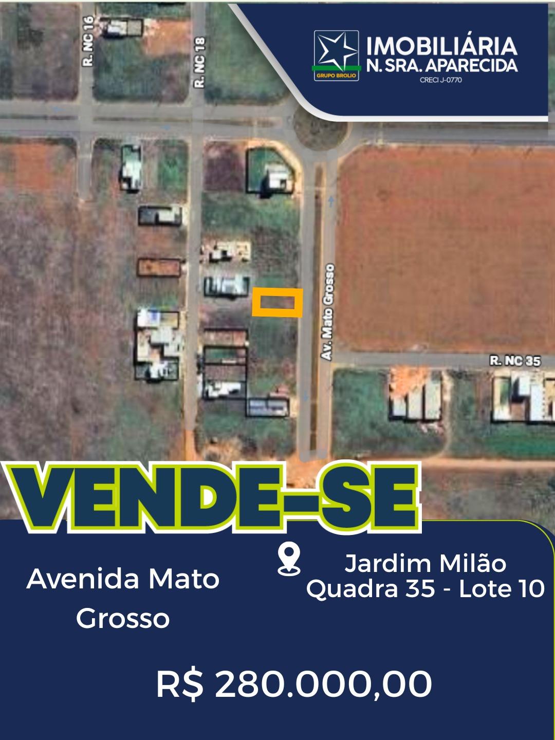 TERRENO A VENDA JARDIM MILAO 