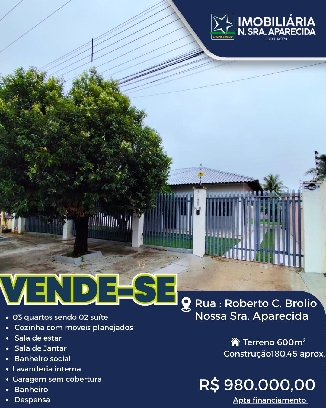 CASA A VENDA BAIRRO NOSSA SENHORA APARECIDA