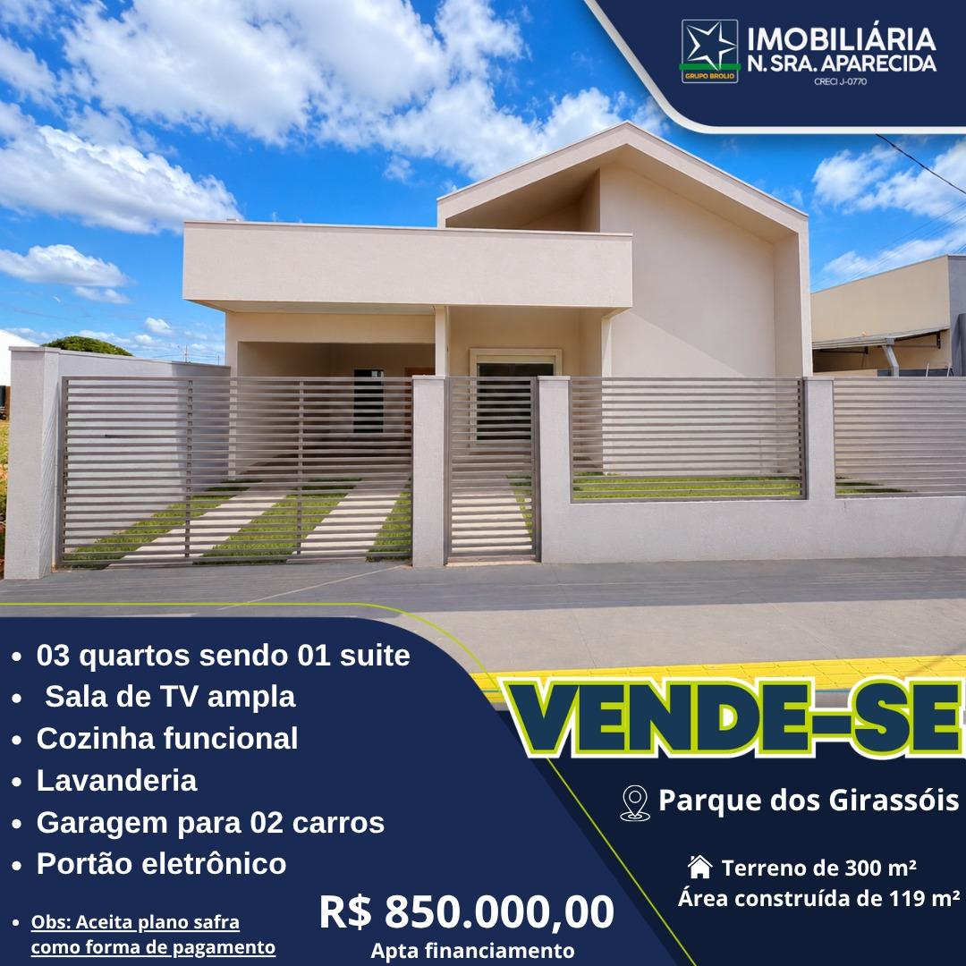 CASA A VENDA PARQUE DOS GIRASSOIS 