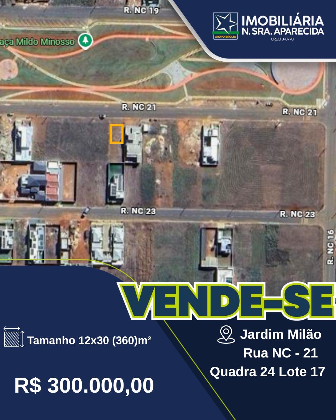 TERRENO A VENDA JARDIM MILAO 