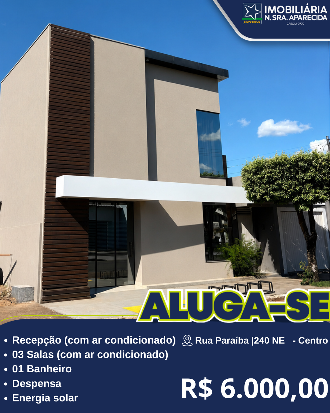 RUA PARAÍBA - CENTRO